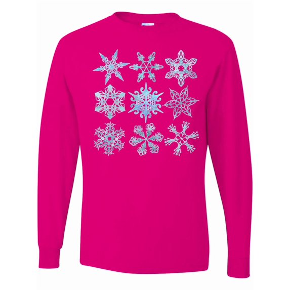 Inktastic Winter Snowflakes Long Sleeve T-Shirt