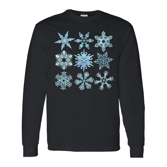 Inktastic Winter Snowflakes Long Sleeve T-Shirt