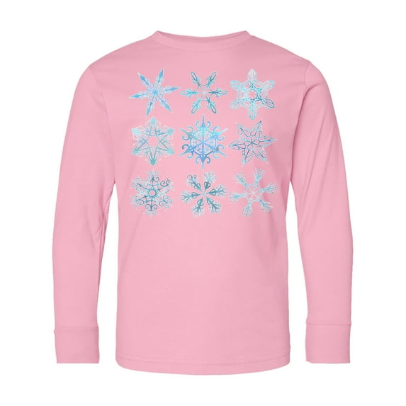 Inktastic Winter Snowflakes Long Sleeve Youth T-Shirt