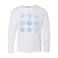 thumbnail image 1 of Inktastic Winter Snowflakes Long Sleeve Youth T-Shirt, 1 of 5