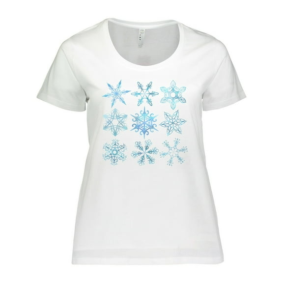 Inktastic Winter Snowflakes Women's Plus Size T-Shirt