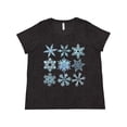 thumbnail image 1 of Inktastic Winter Snowflakes Women's Plus Size T-Shirt, 1 of 5