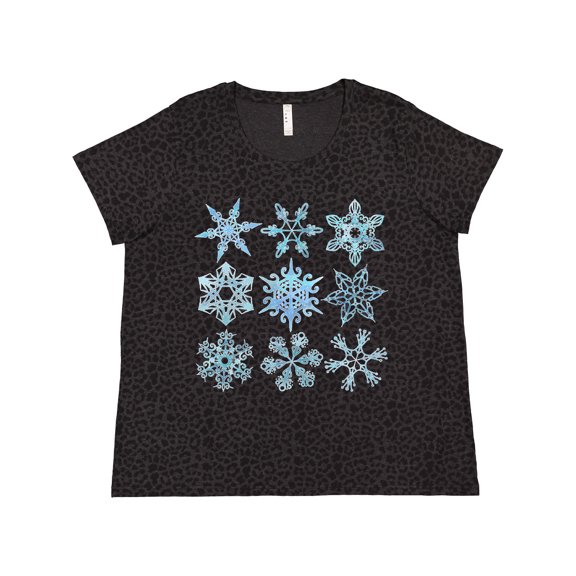 Inktastic Winter Snowflakes Women's Plus Size T-Shirt