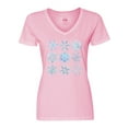 thumbnail image 1 of Inktastic Winter Snowflakes Women's V-Neck T-Shirt, 1 of 5