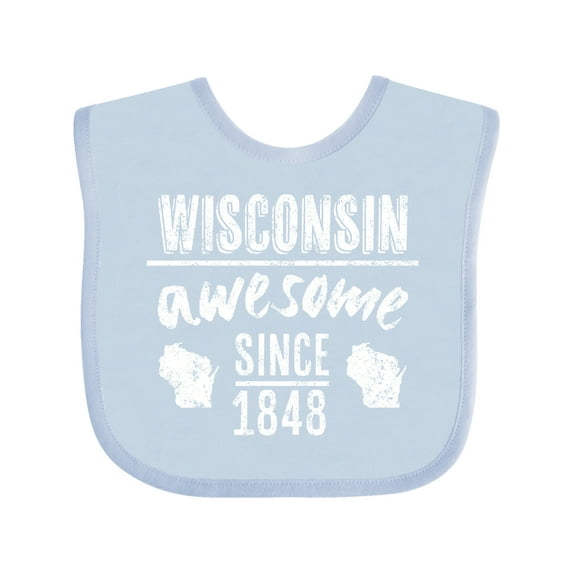 Inktastic Wisconsin Awesome Since 1848 Boys or Girls Baby Bib