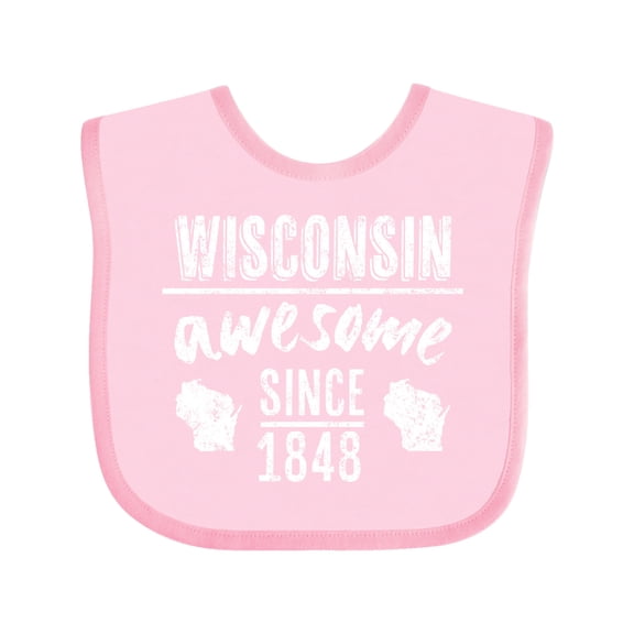Inktastic Wisconsin Awesome Since 1848 Boys or Girls Baby Bib