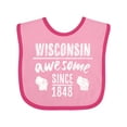 thumbnail image 1 of Inktastic Wisconsin Awesome Since 1848 Boys or Girls Baby Bib, 1 of 4
