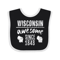 Inktastic Wisconsin Awesome Since 1848 Boys or Girls Baby Bib