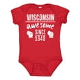 thumbnail image 1 of Inktastic Wisconsin Awesome Since 1848 Boys or Girls Baby Bodysuit, 1 of 5