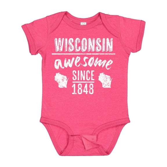 Inktastic Wisconsin Awesome Since 1848 Boys or Girls Baby Bodysuit