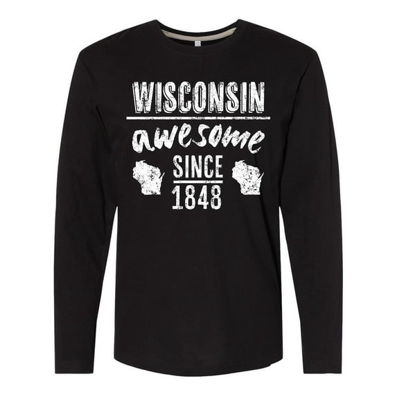 Inktastic Wisconsin Awesome Since 1848 Long Sleeve T-Shirt