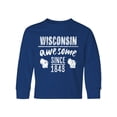 thumbnail image 1 of Inktastic Wisconsin Awesome Since 1848 Long Sleeve Youth T-Shirt, 1 of 5