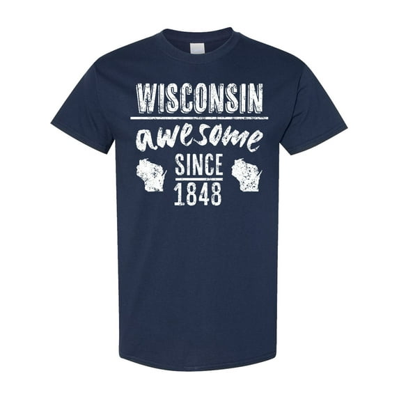 Inktastic Wisconsin Awesome Since 1848 T-Shirt