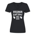 thumbnail image 1 of Inktastic Wisconsin Awesome Since 1848 Women's V-Neck T-Shirt, 1 of 5