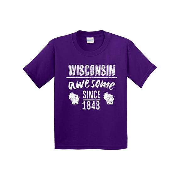 Inktastic Wisconsin Awesome Since 1848 Youth T-Shirt