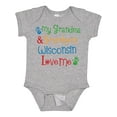 thumbnail image 1 of Inktastic Wisconsin Grandma Loves Me Boys or Girls Baby Bodysuit, 1 of 5