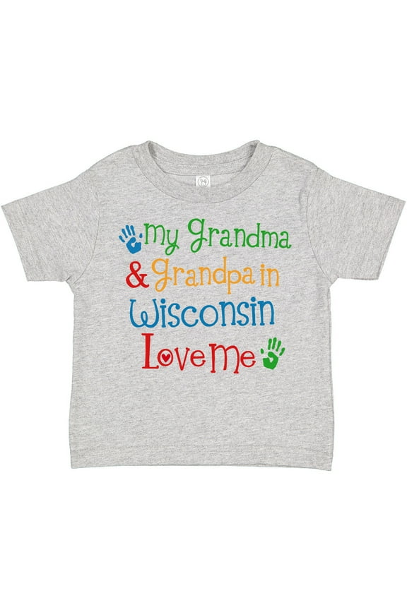 Wisconsin Grandma Loves Me Boys or Girls Toddler T-Shirt