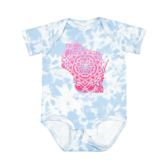 Inktastic Wisconsin Silhouette Mandala Boys or Girls Baby Bodysuit