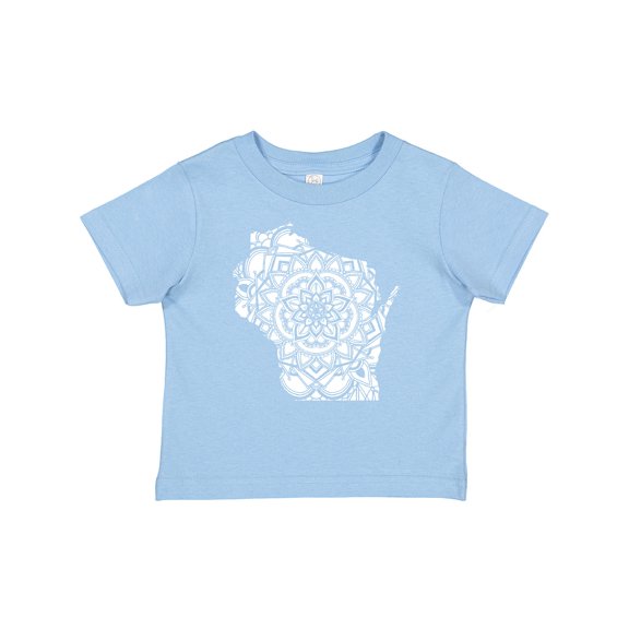 Inktastic Wisconsin Silhouette Mandala Boys or Girls Baby T-Shirt