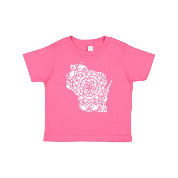 Inktastic Wisconsin Silhouette Mandala Boys or Girls Baby T-Shirt
