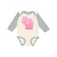 thumbnail image 1 of Inktastic Wisconsin Silhouette Mandala Boys or Girls Long Sleeve Baby Bodysuit, 1 of 5