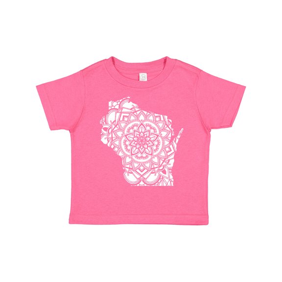 Inktastic Wisconsin Silhouette Mandala Boys or Girls Toddler T-Shirt