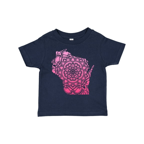 Inktastic Wisconsin Silhouette Mandala Boys or Girls Toddler T-Shirt
