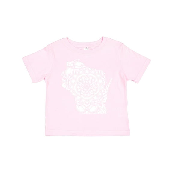 Inktastic Wisconsin Silhouette Mandala Boys or Girls Toddler T-Shirt