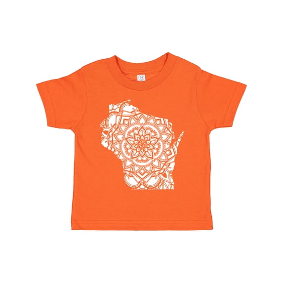 Inktastic Wisconsin Silhouette Mandala Boys or Girls Toddler T-Shirt