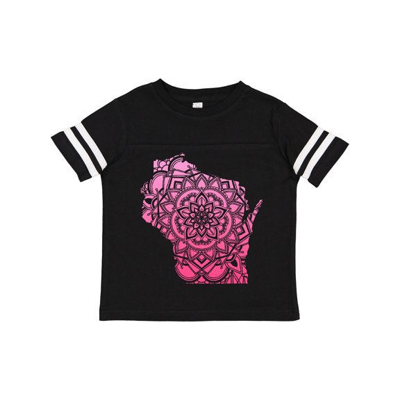 Inktastic Wisconsin Silhouette Mandala Boys or Girls Toddler T-Shirt