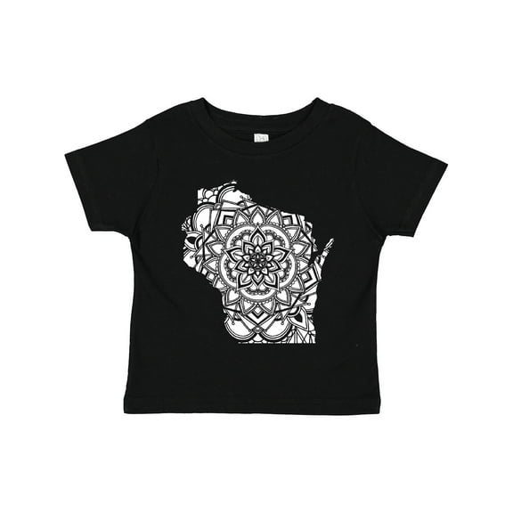 Inktastic Wisconsin Silhouette Mandala Boys or Girls Toddler T-Shirt
