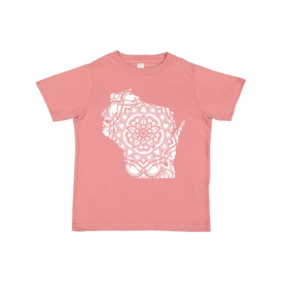 Inktastic Wisconsin Silhouette Mandala Boys or Girls Toddler T-Shirt