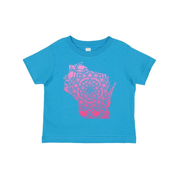 Inktastic Wisconsin Silhouette Mandala Boys or Girls Toddler T-Shirt
