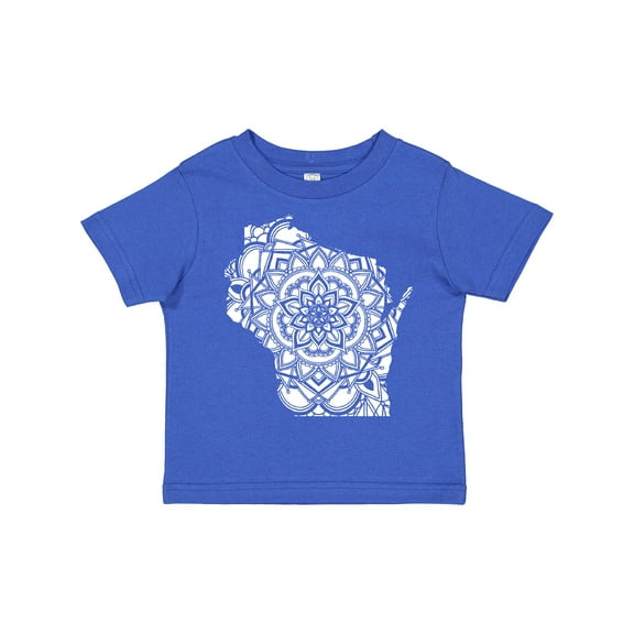 Inktastic Wisconsin Silhouette Mandala Boys or Girls Toddler T-Shirt
