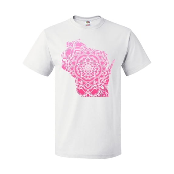 Inktastic Wisconsin Silhouette Mandala T-Shirt