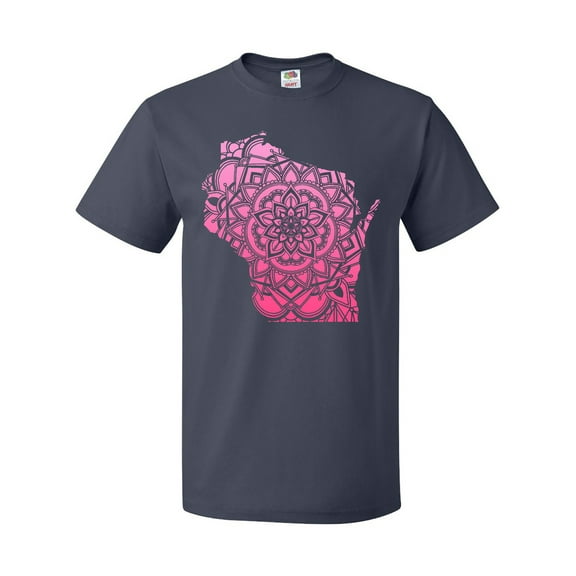 Inktastic Wisconsin Silhouette Mandala T-Shirt