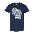thumbnail image 1 of Inktastic Wisconsin Silhouette Mandala T-Shirt, 1 of 5