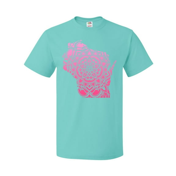 Inktastic Wisconsin Silhouette Mandala T-Shirt