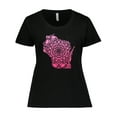 thumbnail image 1 of Inktastic Wisconsin Silhouette Mandala Women's Plus Size T-Shirt, 1 of 5
