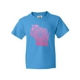 thumbnail image 1 of Inktastic Wisconsin Silhouette Mandala Youth T-Shirt, 1 of 5