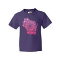 thumbnail image 1 of Inktastic Wisconsin Silhouette Mandala Youth T-Shirt, 1 of 5
