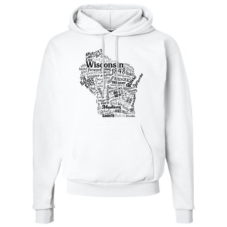 Inktastic Wisconsin State Word Salad Adult Hoodie Sweatshirt