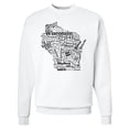 thumbnail image 1 of Inktastic Wisconsin State Word Salad Adult Sweatshirt, 1 of 4