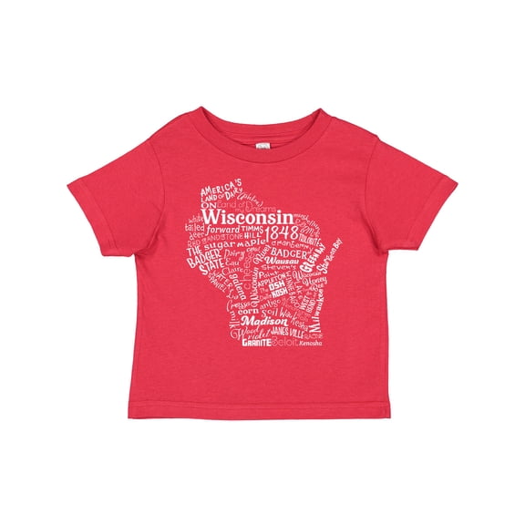 Inktastic Wisconsin State Word Salad Boys or Girls Toddler T-Shirt