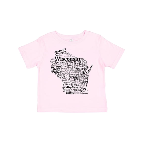 Inktastic Wisconsin State Word Salad Boys or Girls Toddler T-Shirt