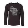 thumbnail image 1 of Inktastic Wisconsin State Word Salad Long Sleeve Youth T-Shirt, 1 of 5
