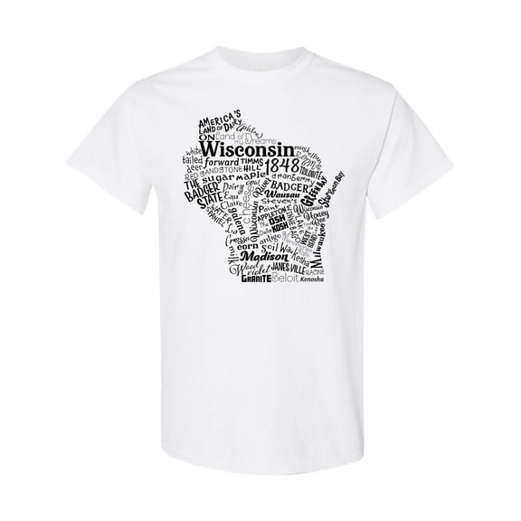 Inktastic Wisconsin State Word Salad T-Shirt