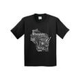thumbnail image 1 of Inktastic Wisconsin State Word Salad Youth T-Shirt, 1 of 5