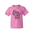 thumbnail image 1 of Inktastic Wisconsin State Word Salad Youth T-Shirt, 1 of 5