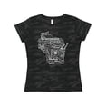 thumbnail image 1 of Inktastic Wisconsin State Word Salad Women's T-Shirt, 1 of 5
